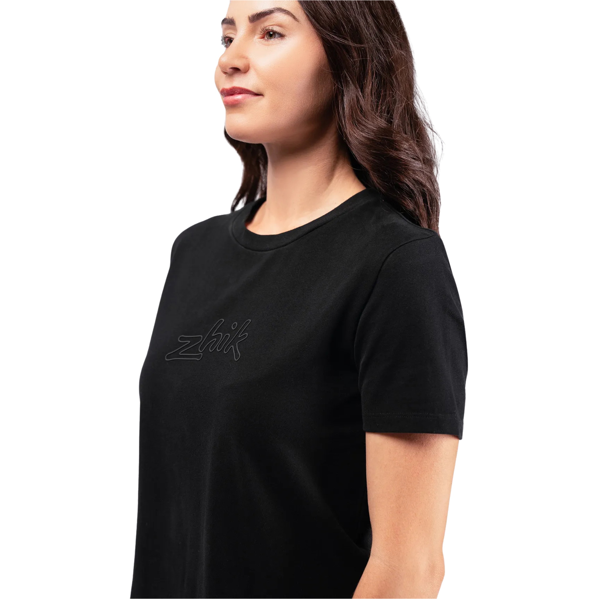 Zhik Bomuldstee Med Logo Til Kvinder TEE-0733-W-BLK - Bomuldstee Med Logo Til Kvinder TEE-0733-W-BLK - Black